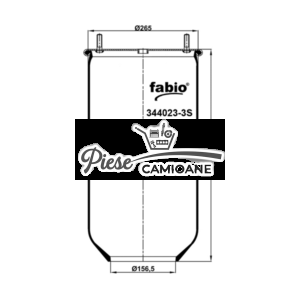 Air Spring SAF  KG4023-3NS / 164023-3S , Without Piston