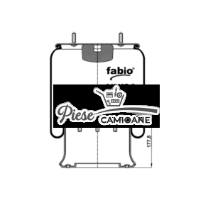 Air Spring SCHMITZ  168107-C , With Metal Parts