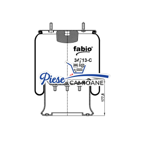 Air Spring  Fibertech 16813-C , With Metal Parts