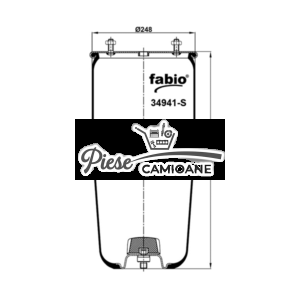 Air Spring BPW  16941-S, Without Piston